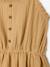 Robe à bretelles fille en gaze de coton beige+corail+sable+vert émeraude - vertbaudet enfant 