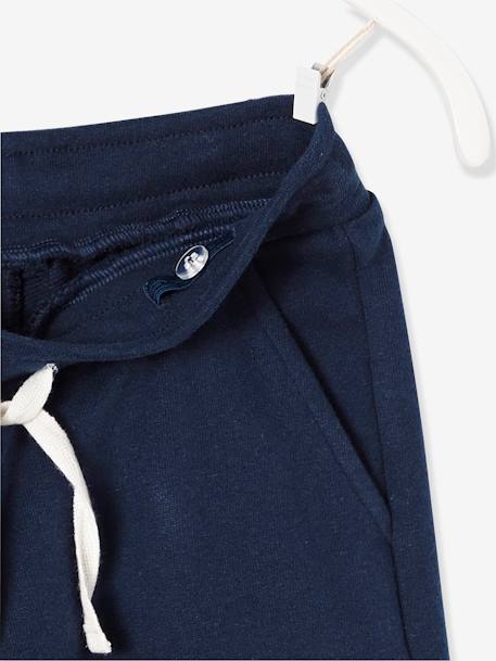 Bermuda garçon en molleton bleu chambray+kaki+marine grisé+noix de pécan - vertbaudet enfant 