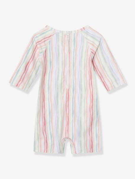 MATGOLDIE Swimsuit with 3/4 Sleeves for Baby Girls, MINI A TURE lavender+multicoloured - vertbaudet enfant 