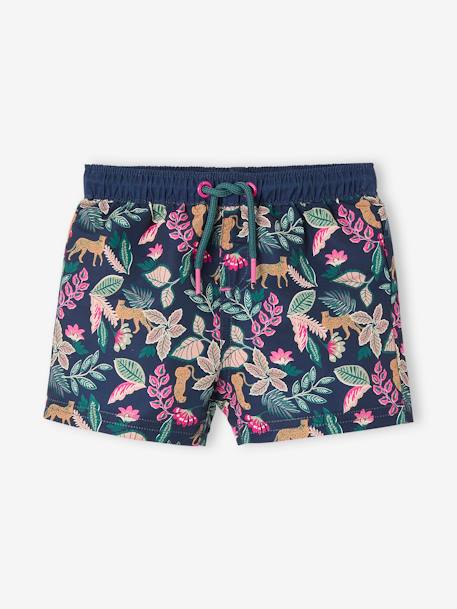Printed Swim Shorts for Baby Boys, Family Capsule Collection ink blue - vertbaudet enfant 