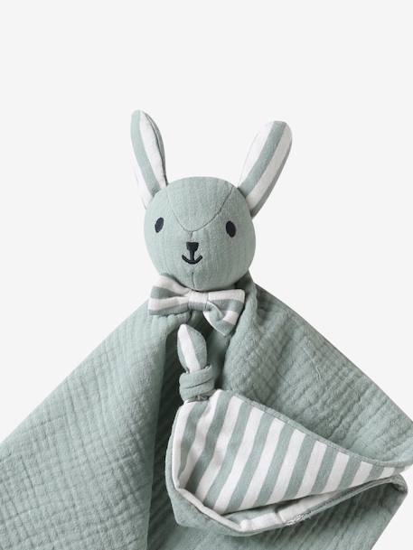Organic Cotton Gauze Comforter, ENVIE DE FRAISE sage green - vertbaudet enfant 