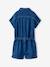 Denim Playsuit for Girls, JONEN medium blue - vertbaudet enfant 
