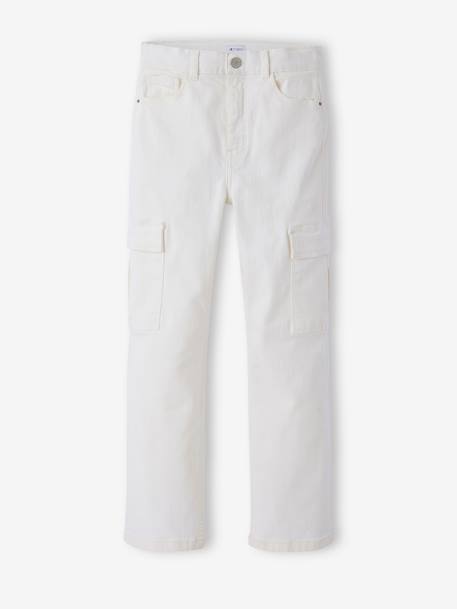 Cargo Trousers for Girls, JONEN anthracite+ecru - vertbaudet enfant 