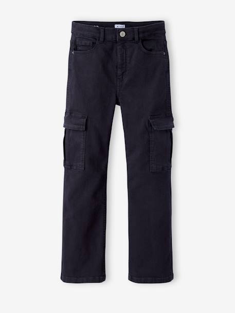 Cargo Trousers for Girls, JONEN anthracite+ecru - vertbaudet enfant 