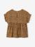 Printed cotton gauze blouse for girls beige+grey blue+vanilla - vertbaudet enfant 