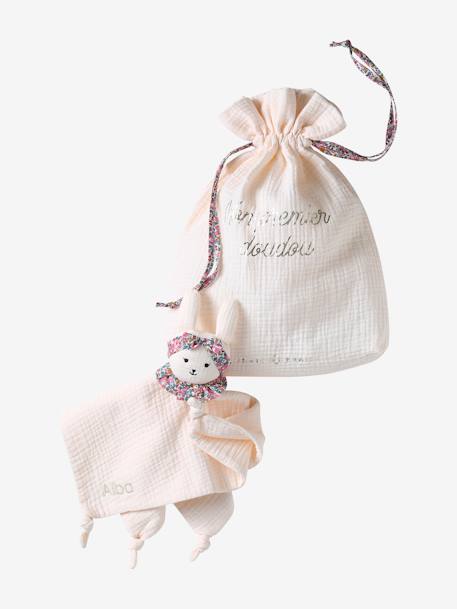 Organic Cotton Gauze Comforter, ENVIE DE FRAISE pale pink - vertbaudet enfant 