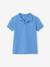 Polo garçon manches courtes broderie poitrine blanc+bleu+jaune pâle+kaki clair+MARINE+terracotta - vertbaudet enfant 