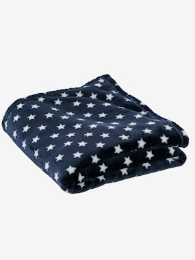 Linge de lit & Déco-Linge de lit enfant-Couverture, édredon-Couverture enfant microfibre imprimée étoiles