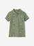 Printed polo shirt for boys ecru+khaki - vertbaudet enfant 
