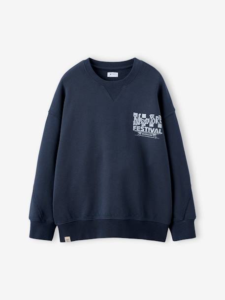 Loose Worn-Effect Sweatshirt, JONEN black - vertbaudet enfant 