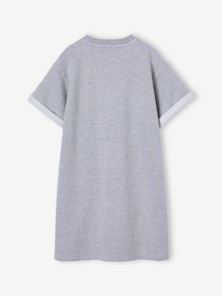 Girls' dress in lightweight fleece green+marl grey+sage green+striped blue - vertbaudet enfant 