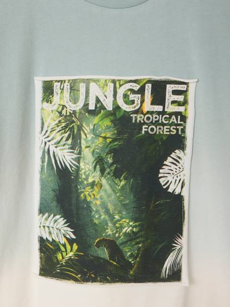 Tie-dye photo print T-shirt for boys sage green - vertbaudet enfant 
