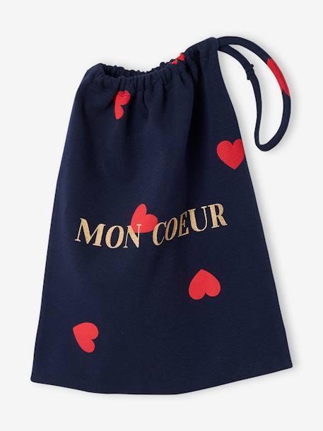 Kit Maternité 'Mon coeur' chemise de nuit grossesse + body bébé + pochon écru+marine - vertbaudet enfant 