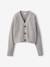 Cropped Cardigan for Girls, JONEN ecru+marl grey - vertbaudet enfant 