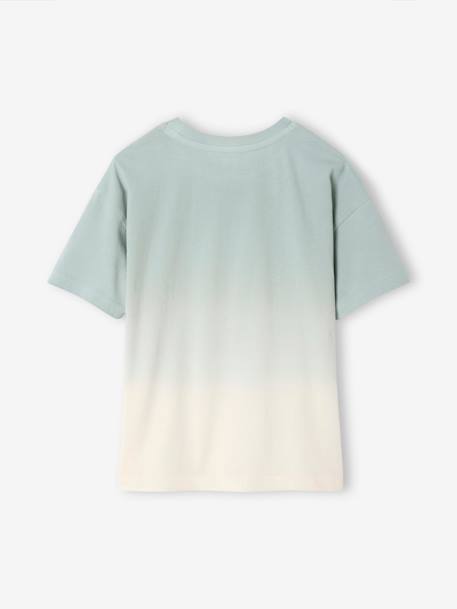 Tie-dye photo print T-shirt for boys sage green - vertbaudet enfant 
