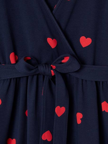 Kit Maternité 'Mon coeur' chemise de nuit grossesse + body bébé + pochon écru+marine - vertbaudet enfant 