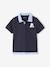 2-in-1 effect polo for boys fir green+night blue - vertbaudet enfant 