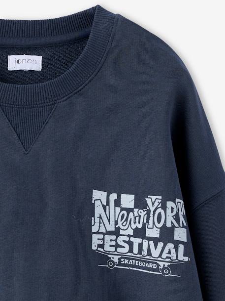 Loose Worn-Effect Sweatshirt, JONEN black - vertbaudet enfant 