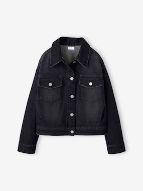 Fille-Veste en jean oversize fille