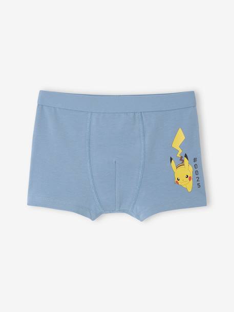 Lot de 5 boxers Pokémon Pikachu bleu ciel - vertbaudet enfant 