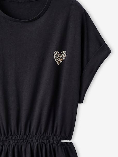 Dress with Openings on the Sides, for Girls, JONEN anthracite+vanilla - vertbaudet enfant 