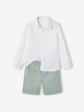 -Ensemble céremonie chemise et bermuda garçon