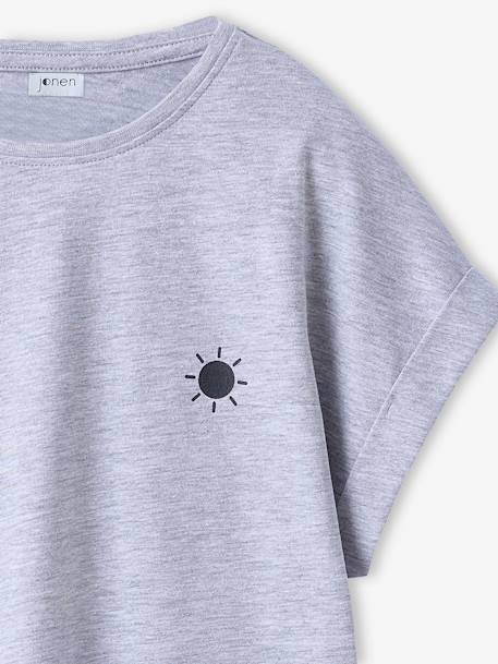 Lot de 2 T-shirts manches courtes fille anthracite - vertbaudet enfant 
