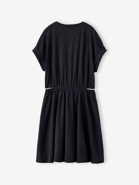 Dress with Openings on the Sides, for Girls, JONEN anthracite+vanilla - vertbaudet enfant 
