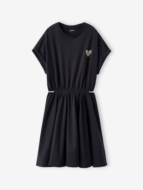 Dress with Openings on the Sides, for Girls, JONEN anthracite+vanilla - vertbaudet enfant 