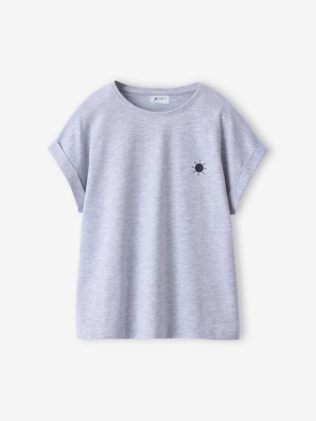 Lot de 2 T-shirts manches courtes fille anthracite - vertbaudet enfant 