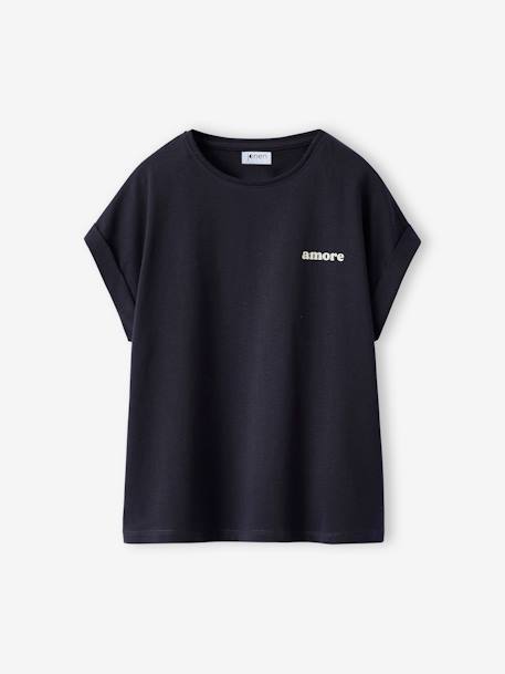 Lot de 2 T-shirts manches courtes fille anthracite - vertbaudet enfant 
