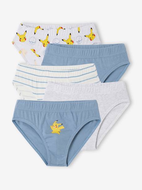 Pack of 5 POKEMON® Briefs sky blue - vertbaudet enfant 