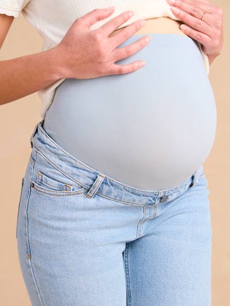 Slim Leg Jeans for Maternity, ENVIE DE FRAISE bleached denim+brut denim+denim grey - vertbaudet enfant 