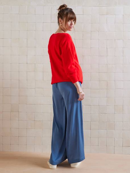 Wide-Leg, Loose-Fitting Trousers for Maternity black+denim blue+olive - vertbaudet enfant 