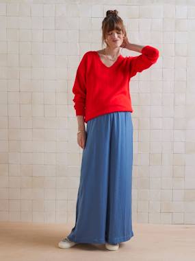 -Pantalon fluide et large de grossesse