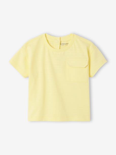 Short Sleeve T-Shirt for Babies fluorescent yellow - vertbaudet enfant 