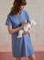 Robe T-shirt grossesse et allaitement en coton bio* bleu ardoise+kaki - vertbaudet enfant 