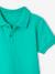 Polo garçon manches courtes broderie poitrine blanc+bleu+jaune pâle+kaki clair+MARINE+terracotta+vert émeraude - vertbaudet enfant 
