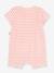 Striped Cotton Towelling Playsuit, PETIT BATEAU apricot - vertbaudet enfant 