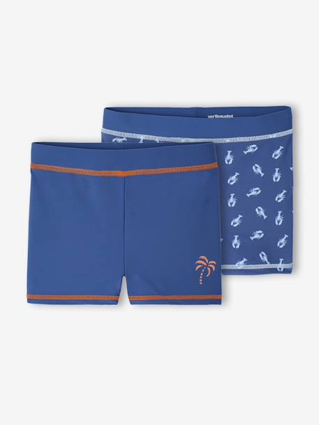 Pack of 2 Swim Shorts for Boys navy blue - vertbaudet enfant 