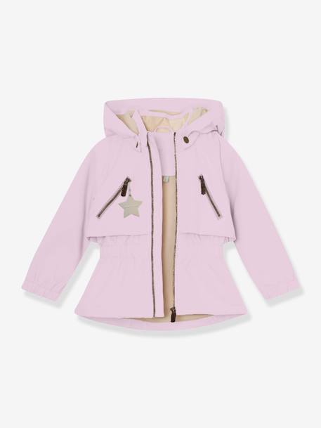 MATALGEA Mid-Season Waterproof Jacket with Fleece Lining, for Girls, MINI A TURE dusky pink+rosy+sage green+soft lilac - vertbaudet enfant 