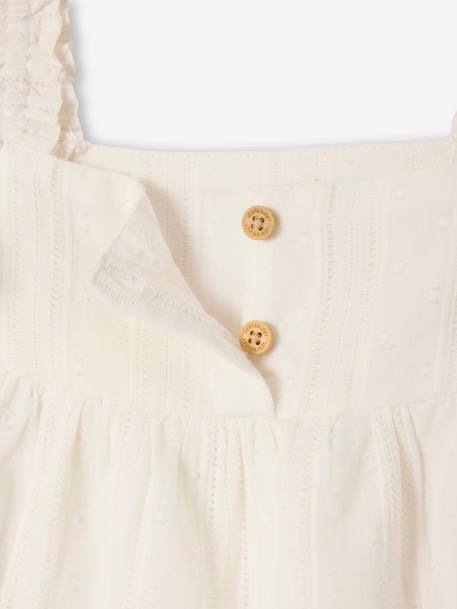 Blouse with Ruffles on Shoulders for Babies ecru - vertbaudet enfant 