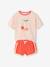 Terry Cloth T-Shirt & Shorts Set for Girls coral+lilac - vertbaudet enfant 