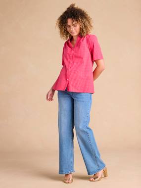 Chemise en seersucker vichy grossesse et allaitement - vertbaudet enfant Chemise en seersucker vichy grossesse et allaitement - vertbaudet enfant