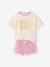 Terry Cloth T-Shirt & Shorts Set for Girls coral+lilac - vertbaudet enfant 