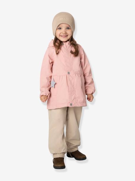 Veste mi-saison imperméable fille MATSILA bois de rose+jaune pastel - vertbaudet enfant 