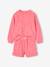 Fleece Sweatshirt & Floral Shorts Set for Girls sweet pink - vertbaudet enfant 