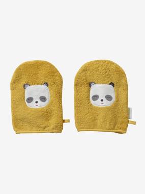 Pack of 2 Wash Mitts, Panda  - vertbaudet enfant