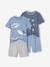 Lot de 2 pyjashorts garçon requins bleu ciel - vertbaudet enfant 