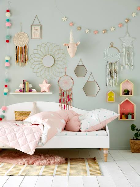 Tapis rectangle imprimé graphique jaune imprimé - vertbaudet enfant 